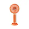 Ventilador Pequeño Portátil de Dibujos Animados Nuevo de Verano Transfronterizo Ventilador Pequeño de Escritorio Soporte para Teléfono Móvil Ventilador Regalo Venta al por Mayor