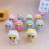 Nova Boneca de Joia 3D DIY Lila Flocada para Três Anos Desenho Animado Fofo Ornamento de Resina Pingente de Chaveiro