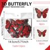 PY9007 nuevo 3D Día de San Valentín rosa tridimensional mariposa roja pegatinas de pared fondo sala de estar dormitorio decoración 12