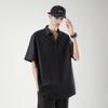 Camisa de manga corta para hombre, de verano, de gran tamaño, drapeada, de alta calidad, holgada, informal, estilo Harajuku.