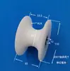 Roda de Polia de Nylon com Canaleta em U Rolamento Roda de Borracha Roda Guia para Tubo Redondo Suporte de Roda para Trilho Plástico Roda de Suporte para Porta e Janela com Canaleta em U
