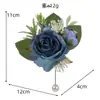 Serie de conjunto de flor de muñeca y prendedor para novio y novia con temática de bosque transfronterizo, rosas artificiales para bailes de graduación y fiestas para hombres y mujeres