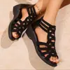 Sandalias Romanas de Piel Suave para Mujer Primavera y Verano 2026 Nuevo Estilo Zapatos de Madre con Suela Suave Calzado Exterior de Moda Sandalias para Mujer Sandalias para Mujer con Tacón de Cuña