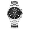 Reloj Megir genuino para hombre, de negocios, de moda, con correa de acero, cronógrafo, resistente al agua, luminoso, de cuarzo, modelo 2150
