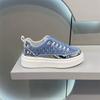 Mano Rápida Mismo Estilo Verano Superficie de Tela Perforación Caliente Un Pedal Transpirables Moda Zapatos de Tablero de Suela Blanda Personalizados Cómodos Combinables Modernos Zapatos de Hombre
