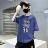 Camiseta de Manga Corta Estilo Coreano para Niños Modelo Nuevo 2026 para Niños Pequeños Camiseta de Algodón Puro Elegante de Dibujos Animados para Verano Camiseta de Moda