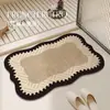Alfombrilla de Baño de Tierra de Diatomeas Absorbente de Agua Secado Rápido Alfombrilla para Pies Antideslizante Resistente a la Suciedad Alfombra para Entrada de WC del Hogar