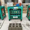 Línea de producción de equipos de máquina semiautomática para fabricar ladrillos huecos de cemento sin cocción modelo pequeño 4-35B con tolva semiautomática de agua