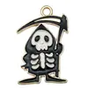 Transfronterizo 125 Goteo de aceite Fantasma de Halloween Calavera Murciélago Muerte Colgante DIY Pulsera Llavero Colgante de Joyería
