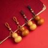 Pingente Chaveiro Cabacinha Natural Aberta Fu Lu Requintado Ornaments Criativos para Bolsa de Homens e Mulheres Presente com Sementes Torcido à Mão