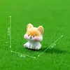 Miniaturas fofas de paisagem com filhotes de Beagle e Golden Retriever, acessórios de decoração DIY, enfeites para carro e mesa