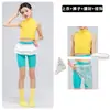 Ropa de Baile para Niñas, Chaleco Amarillo de Cuello Alto, Atuendo de Práctica, Atuendo de Presentación, Modelo de Entrenamiento de Yoga Jazz