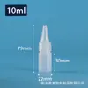 Garrafa de bico fino com escala, garrafa de plástico semitransparente, garrafa squeeze para líquidos, garrafa squeeze dispensadora de tinta pigmentada de PE, frasco de cola