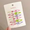 Presilhas coloridas laterais para franja de crianças, estilo coreano fofo, presilhas de cabelo de alta qualidade e requintadas, presilhas para bebê estilo dopamina que não danificam o cabelo