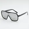 Gafas de Sol Aviador de Una Pieza con Montura Grande, Gafas Frescas con Montura Negra, Gafas de Sol para Conducir para Hombre, Modernas y Versátiles