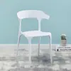 Cadeira de Chifre de Plástico Mesa de Jantar Simples Encosto Banqueta Encosto de Cadeira Doméstica Cadeira de Jantar Nórdica Adulto Cadeira de Plástico Simples