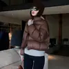 Abrigo Corto de Invierno 2025 con Cuello Alto, Cortavientos, Cálido, Petite, Gabardina Corta, Chaqueta de Algodón, Estilo Kendall Jenner, Chaqueta Acolchada Engrosada, Moderna