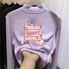 Top base para niña de cuello alto medio, nueva colección otoño/invierno 2026, ropa interior elegante, camiseta casual de manga larga, para niñas de talla mediana y grande