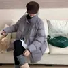 Jaqueta Acolchoada de Tricô com Gola Alta 90% Penugem de Pato Branco Comprimento Médio para Mulheres, Moda Inverno 2026, Espessa, Quente, Estilo Doce