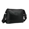 Bolso de Cuero para Hombre, Bolso de Hombro para Hombre de Cuero Genuino, Compartimentos Múltiples, Piel de Vaca de Primera Capa, Bolso Cruzado Multifuncional, Bolso de Hombro de Alta Gama de Gran Capacidad