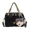 Bolso acolchado de gamuza de alta gama para mujer, nuevo y moderno 2026, bolso de hombro y bandolera vintage de lujo ligero de nicho para verano