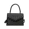 Bolsa de Ombro para Celular com Rebites Tendência Europeia e Americana Personalizada Corrente Simples Bolsa Transversal Estilo Estrangeiro Feminina Atacado