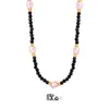 Collar hecho a mano con perlas de agua dulce naturales azules mezcladas con piedra Tianhe, accesorios Maillard, cadena para la clavícula personalizada, para mujer