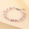 Pulsera de Cristal Sencilla y de Moda con Perlas para Mujer, Estilo Dulce y Elegante, Venta Directa de Fabricante Coreano, Cristal Artístico Retro de Pelo de Conejo