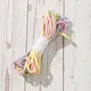 Corda de Algodão Torcida com Núcleo em Gradiente Colorido, Corda Torcida com Núcleo em Gradiente 3mm, Corda de Algodão Torcida com Núcleo em Gradiente Colorido para Tecelagem Macramê 5m