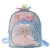 Mochila infantil do jardim de infância mini pu Princesa lantejoulas mochila de ombro saco de acessórios infantis saco de escola dos desenhos animados atacado
