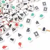 Nuevo amuleto de la suerte estilo chino, cuentas de mahjong, pulsera con cuenta central roja, accesorios de joyería, colgante, cuentas sueltas hechas a mano para DIY