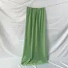 Casa de Chá Estilo Chinês com Texto em Pintura a Tinta, Cortinas de Gaze Poéticas, Preparo do Chá no Fogão, Linda Decoração de Tecido de Fundo Verde, Cortinas Penduradas, Tecido Pendurado no Teto