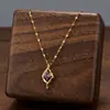 Comercio Exterior de Amazon Venta Caliente Collar de Acero de Titanio Temperamento Femenino Circonita Microincrustada Personalidad Cadena para Clavícula de Alto Sentido Colección Joyería
