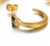 Pendientes Asimétricos Versátiles de Moda Europea y Americana Transfronteriza de Acero Inoxidable Chapado en Oro de 18K Pendientes Elegantes y Sencillos para Mujeres