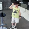 Conjunto de Chaleco Abstracto de Verano para Niños 2026 Nuevo Elegante Delgado Casual Moderno Ropa Infantil Ropa de Bebé
