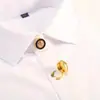 Botones Metálicos Estilo Británico Imitación Cuero Blanco y Negro Tejido Tweed Exterior Botones de Suéter Ropa Exterior para Hombre y Mujer Botones Camello