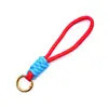 Colgante Llavero de Cuerda Trenzada de Nylon Anudada Bloque de Color Correa Corta para Teléfono Desmontable Accesorio de Correa Colgante Anti-Pérdida