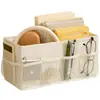 Organizador multicamadas transfronteiriço, caixa de armazenamento de mesa dobrável, recipiente portátil para armazenamento de cosméticos para uso em casa e em dormitórios