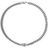 Cadena europea, americana y cubana no se desvanece letra M gruesa collar High Street diseño de moda nicho acero titanio cadena clavícula plata