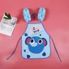 Delantal Desechable Infantil Hecho a Medida para Bebés, Arte, Dibujo Animado, Bata de Cocina, Ropa de Trabajo para el Hogar para Niños y Niñas Pequeños