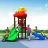 Equipamento de Playground Infantil Grande Porte Transfronteiriço, Combinação de Escorregador de Plástico e Balanço para Parque Comunitário