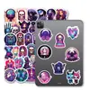 50 Pegatinas Moradas de Muñeca Fantasma Gótica Calavera Personalidad Thriller Graffiti Pegatinas Decorativas