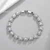 Pulsera de Circonita Cúbica Brillante: Joyería de Lujo Ligero, de Nicho, de Gama Alta, Versátil con un Estilo Sencillo y Exquisito