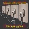 Aço inoxidável extra grande gancho de parede autoadesivo super pegajoso gancho sem punção parede forte pasta cozinha