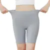 Pantalones de Seguridad Talla Grande para Mujer Verano Delgados Leggings de Seda de Hielo Antienrollado Anti-Exposición Shorts de Seguro Ropa Interior Dos en Uno