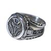 Chiba Studio Original Exclusivo Europeo y Americano 10º Aniversario Anillo Familiar Mecánico Plata Tailandesa Retro Hecho a Mano Anillo Abierto