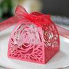 Caja de dulces con láser rosa para bodas europeas transfronterizas de Amazon, caja de dulces perlada para fiestas navideñas, disponible en fábrica.