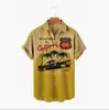 Camisa Masculina Europeia e Americana Estilo Havaí Protetor Solar Caveira Halloween Cruzamento Roupas Masculinas Camisa