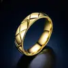 Anillo Popular de Acero Inoxidable con Patrón de Diamante de Venta Caliente Transfronterizo, Anillo para Dedo Índice Estilo Chanel Finamente Elaborado, Anillo de Acero de Titanio