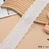 Encaje Blanco Algodón Encaje Decorativo Hecho a Mano DIY Ropa Textil para el Hogar Falda de Muñeca Encaje Vestido de Novia Encaje Decorativo